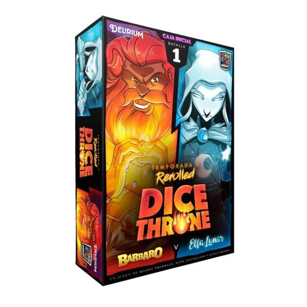 DICE THRONE CAJA 1 BARBARO VS ELFA LUNAR