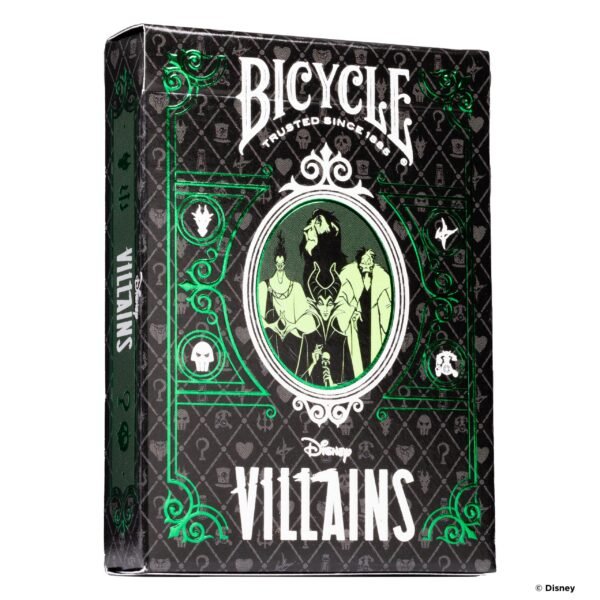 NAIPE BICYCLE DISNEY VILLAINS  GREEN/PURPLE