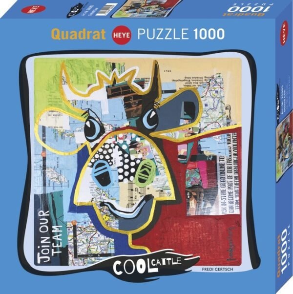Rompecabezas Cool Cattle Dotted Cow Cuadrado 1000 Piezas