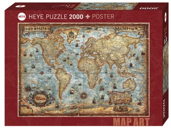 Rompecabezas Map Art The World 2000 Piezas