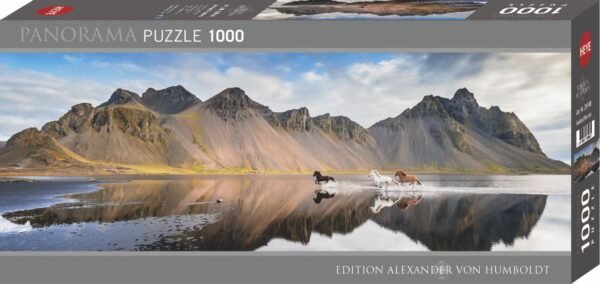 Rompecabezas Avh Iceland Horses Panoramico 1000 Piezas