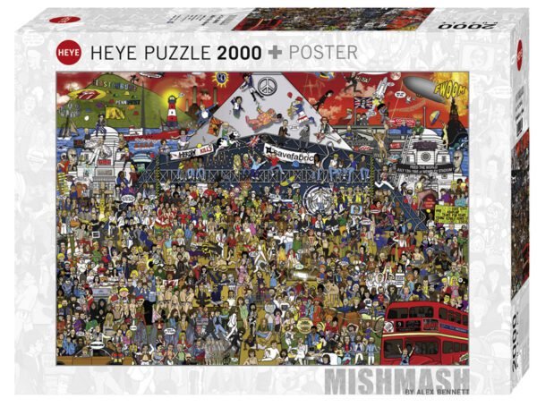 Rompecabezas Mishmash British Music History 2000 Piezas.