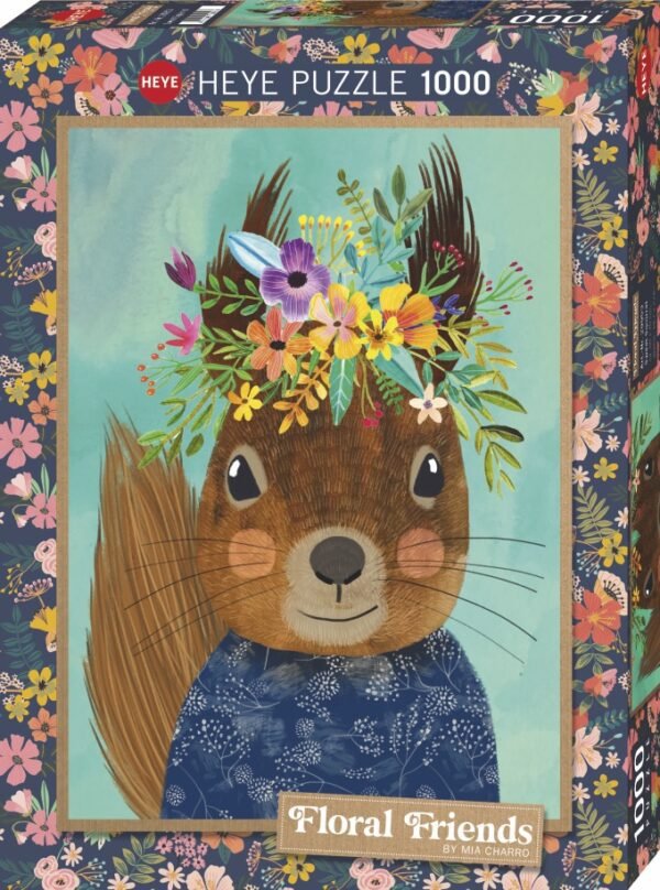 Rompecabezas Floral Friends Sweet Squirrel 1000 Piezas