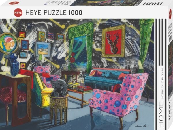 Rompecabezas Home Room With Deer 1000 Piezas