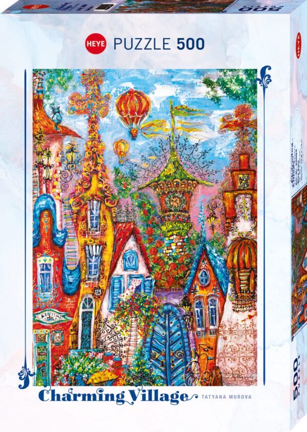 Rompecabezas Charming Village Blue Gate 500 Piezas