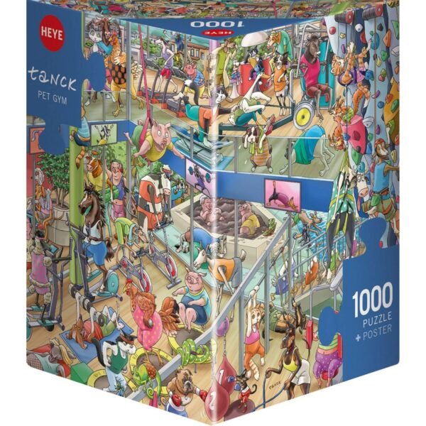 Rompecabezas Tanck Pet Gym Triangular 1000 Piezas