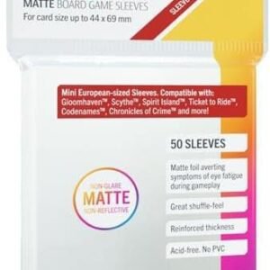 Protectores De Tarjeta - Matte Mini European Sleeves 46mmx71mm 50ct. Gamegenic (Válidas para Catan)