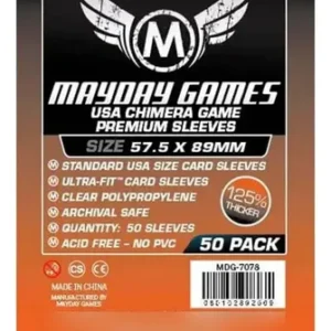 FUNDA MAYDAY CHIMERA 57,5X89MM 50U SLEEVES NARANJA