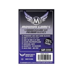 FUNDA MAYDAY USA ESTANDAR 56X87MM 50U SLEEVES MORADAS