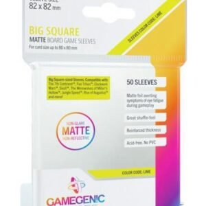 FUNDAS MATTE BIG SQUARE 82X82MM GAMEGENIC 50 SLEEVES LIME