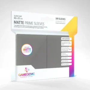 FUNDAS MATTE BACK COVER COLOR GRIS 66X91MM GAMEGENIC 100 SLEEVES